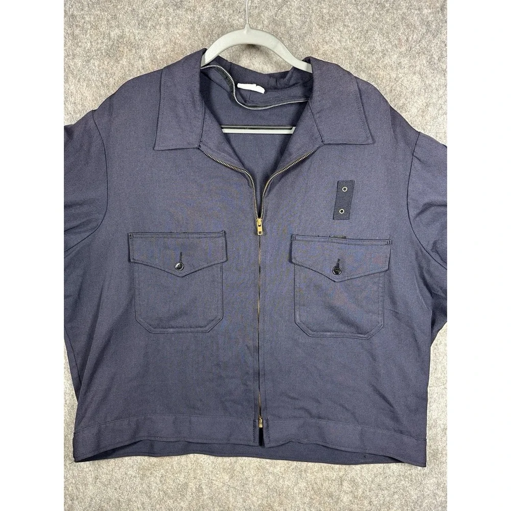 Vintage San‎ Diego Fire Department Jacket Mens 52L Horace Small Navy USA Made